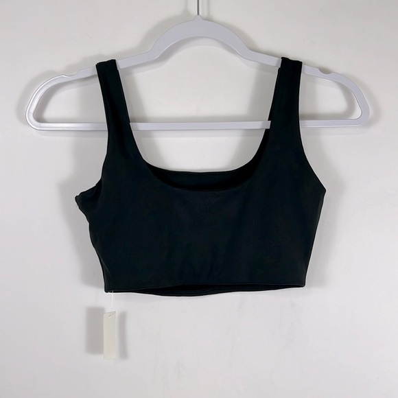 Madewell Flex Square Neck Sports Bra in True Black Size XS NWT - Picture 10 of 11